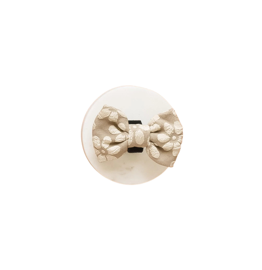 Cocopup London Mocha Flower LUXE Bow Tie on a white background