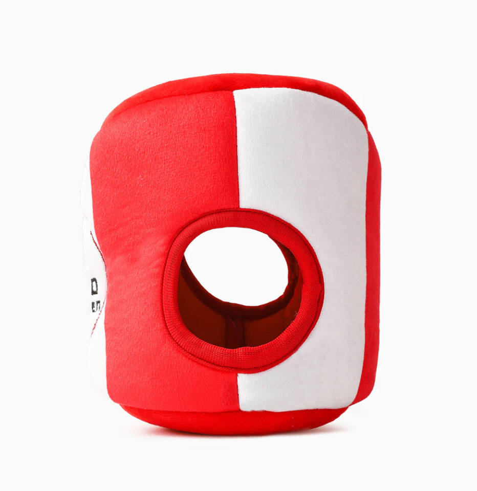 Hugsmart Food Party Fried Chicken Dog Toy Side of Bucket on a white background