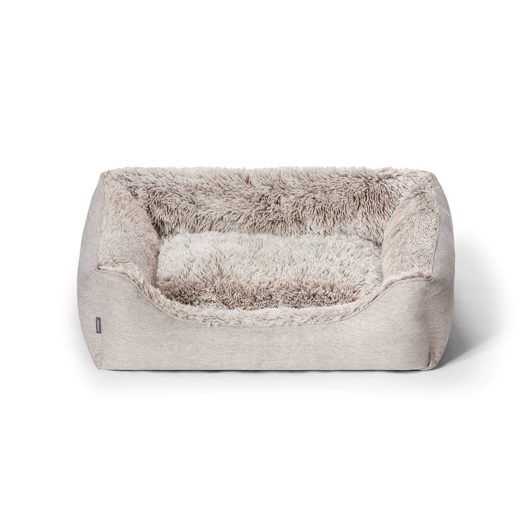 Snooza Calming Deep Sleeper Dog Bed Mink on a white background